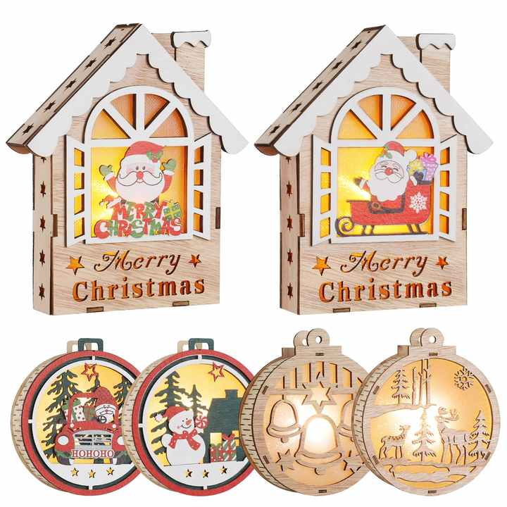 Houten vakantieornamenten